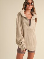 oversized taupe sweater