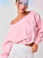 Alina Off Shoulder Cropped Sweatshirt