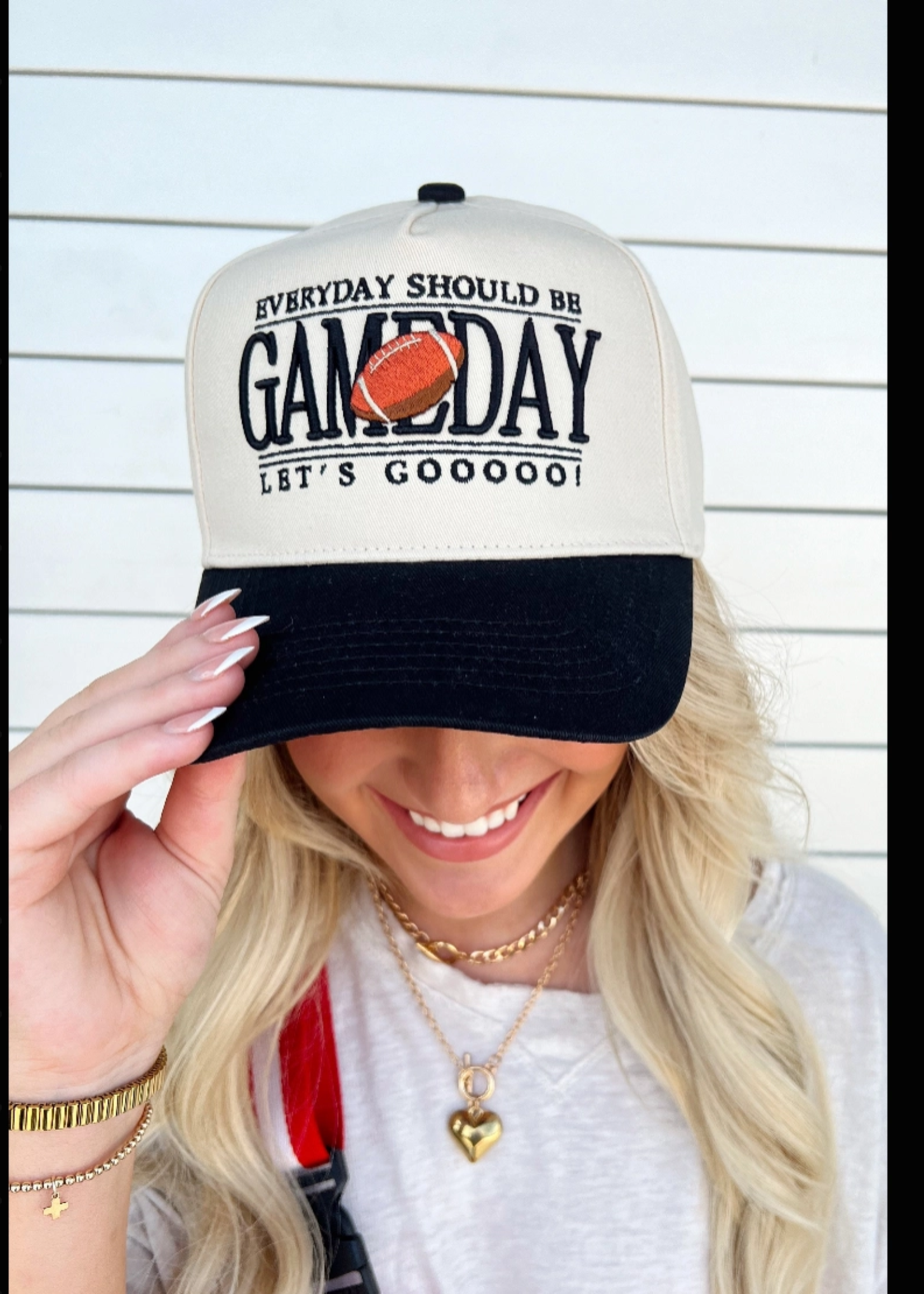 Everyday Should Be Gameday - Black Vintage Trucker Hat