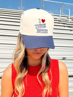 I Heart Touchdowns - Navy Vintage Trucker Hat