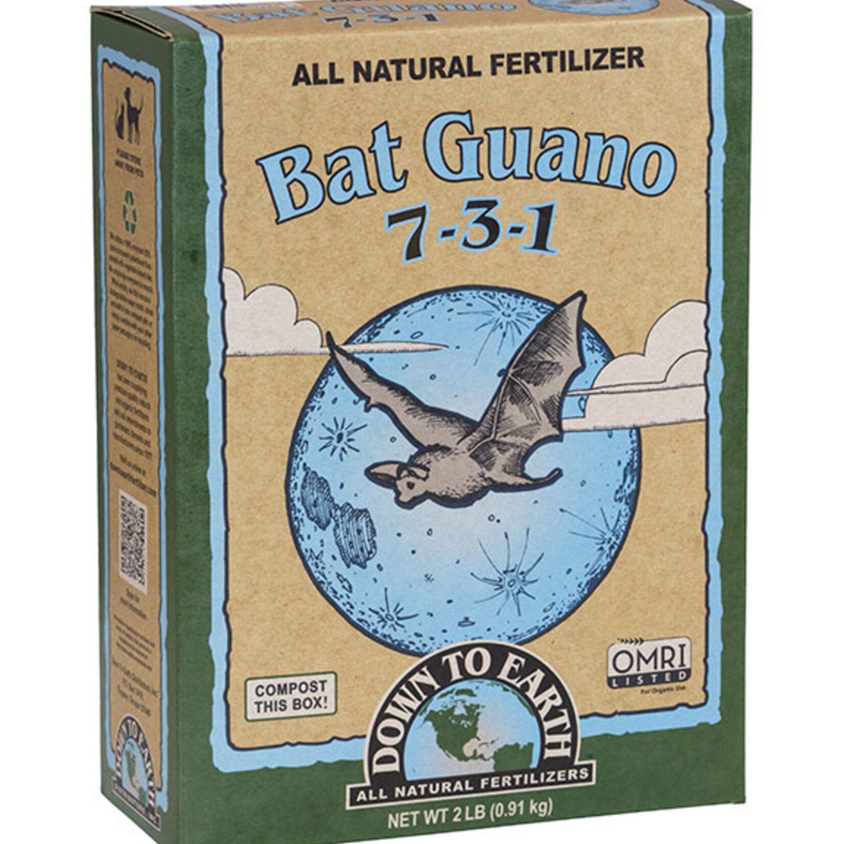 Down To Earth Down to Earth BAT GUANO 7-3-1 OMRI 2 lb