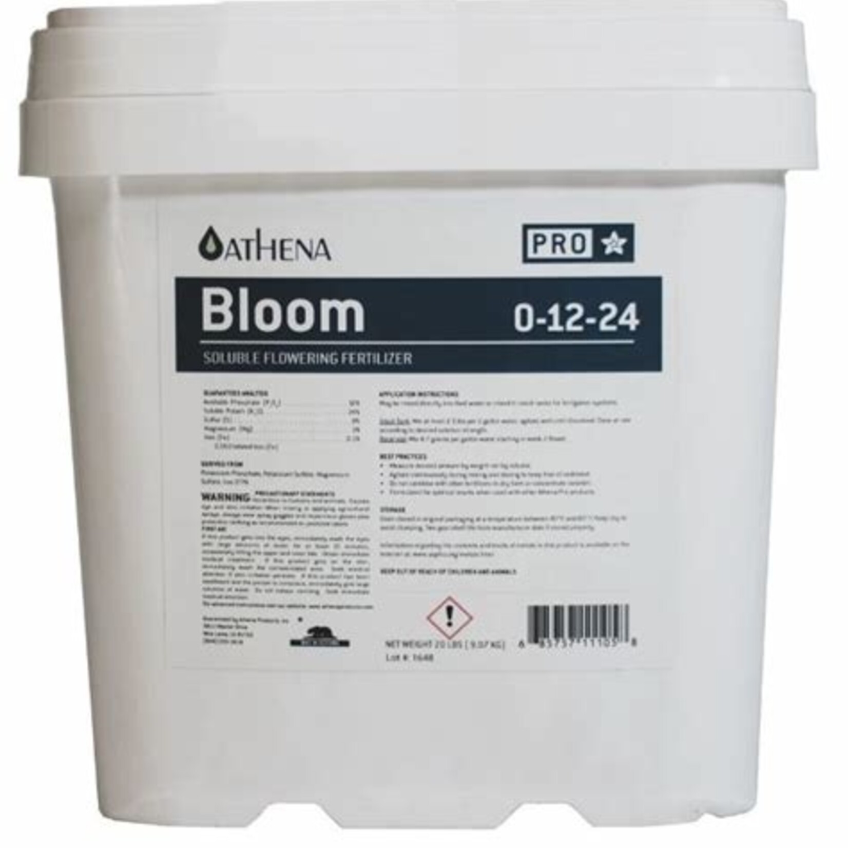 Athena Athena Pro Bloom 0-12-24, 10 lb.