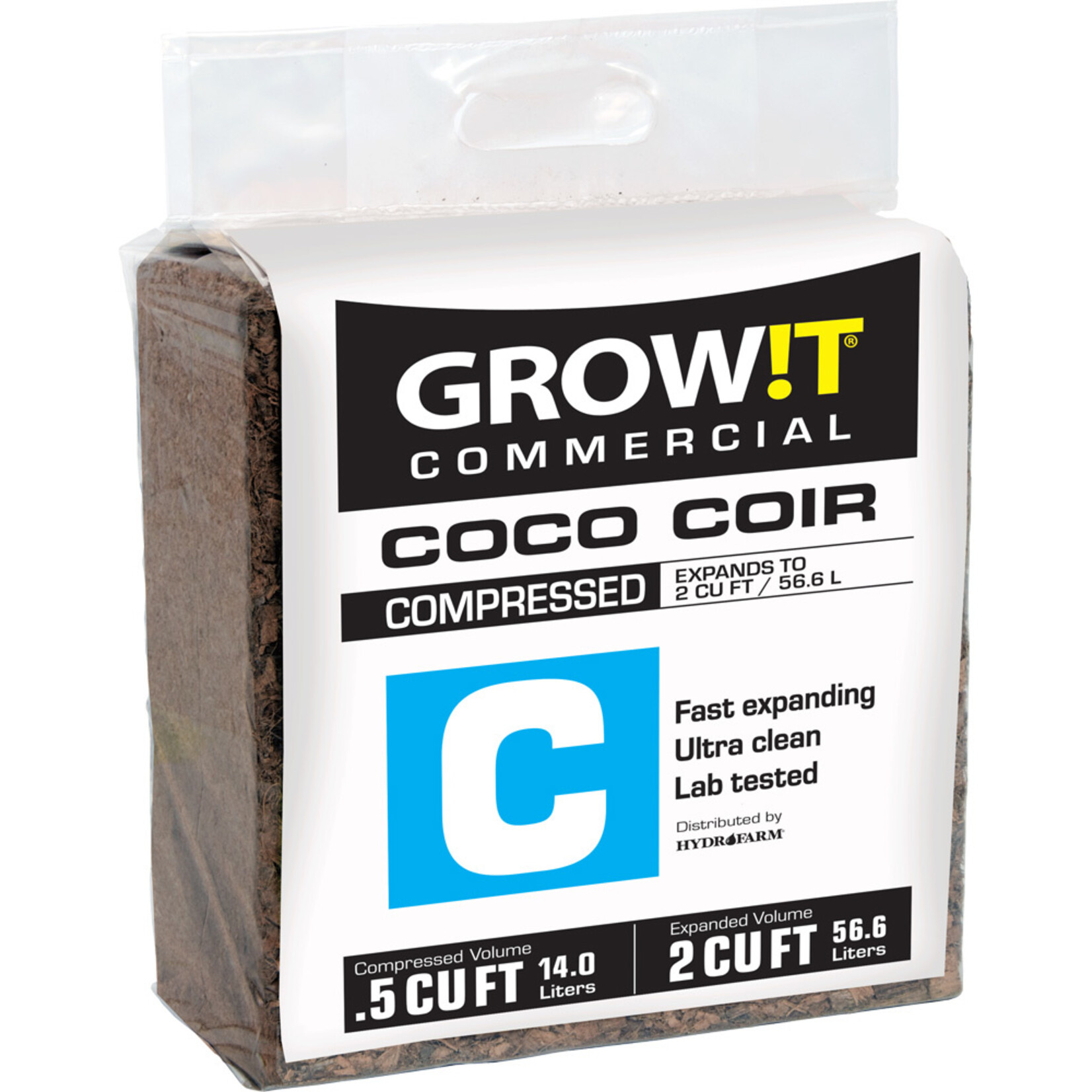 Hydrofarm GROW!T Commercial Coco, 5kg bale