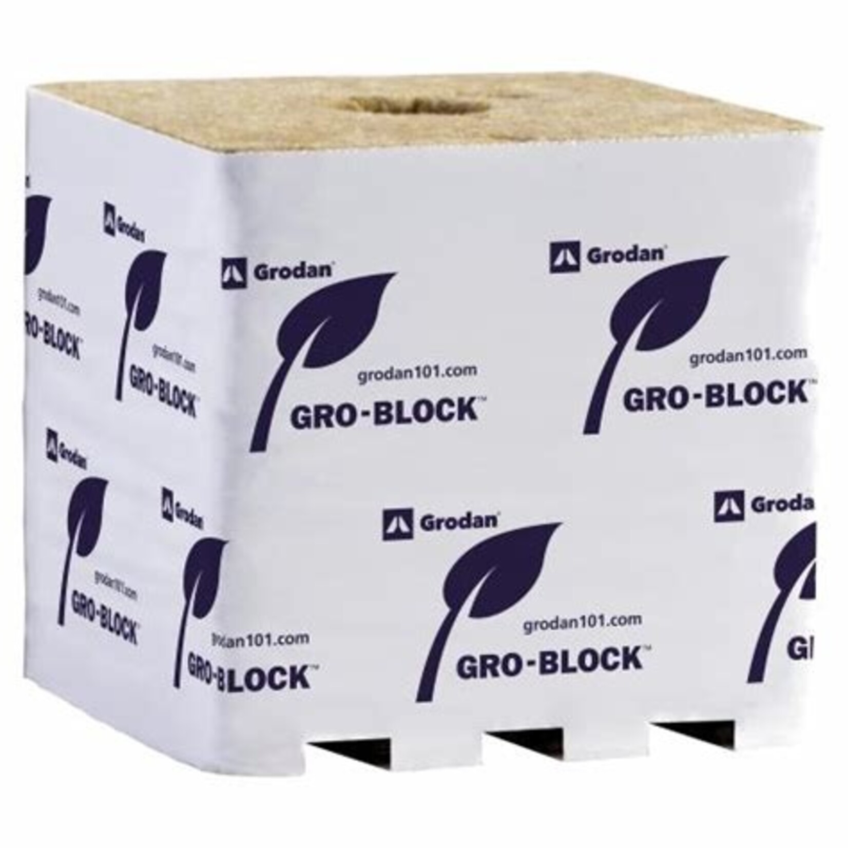 Grodan/Pargro/Agro Dynamics Grodan Rockwool Gro-Block Improved GR32, 6x6x6, Hugo (box of 64)