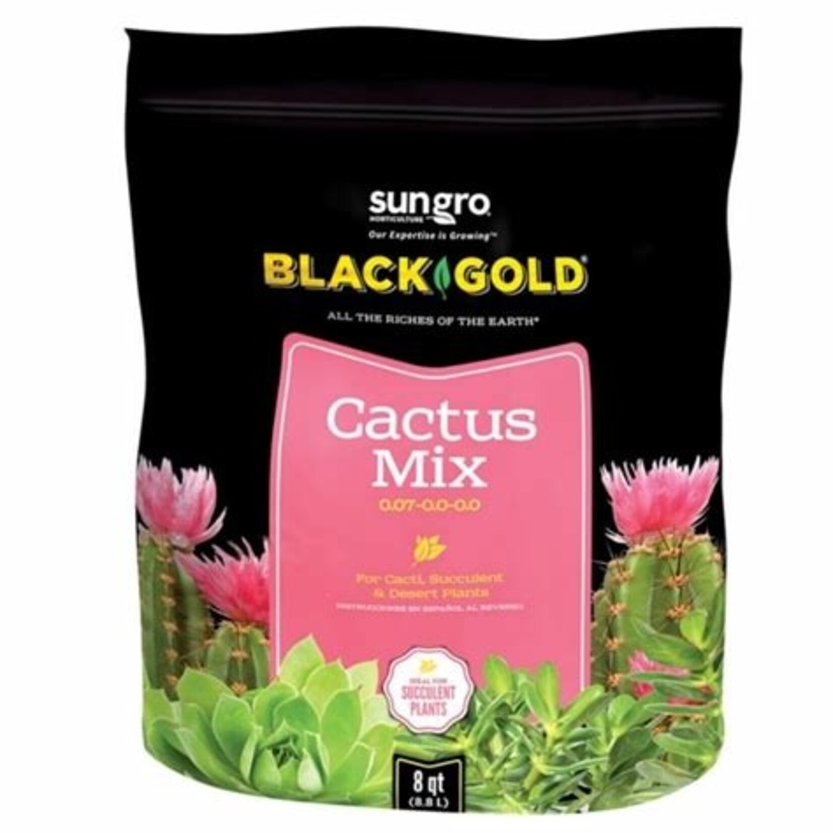 SunGro Horticulture Black Gold Cactus Mix Soil, 8 Quart
