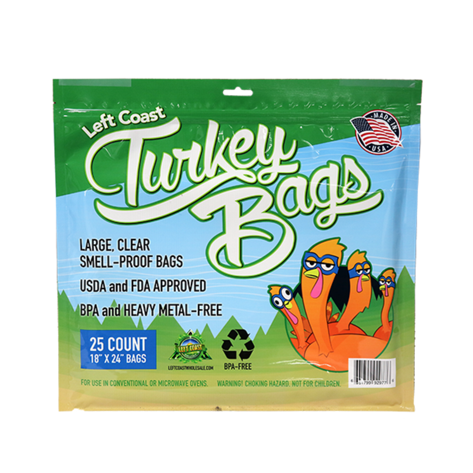 Left Coast Wholesale Left Coast Turkey Bags, 25 Count