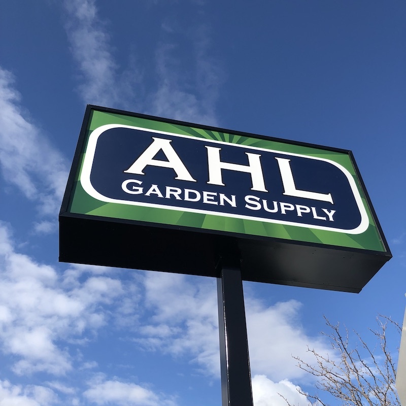 AHL Garden Supply sign