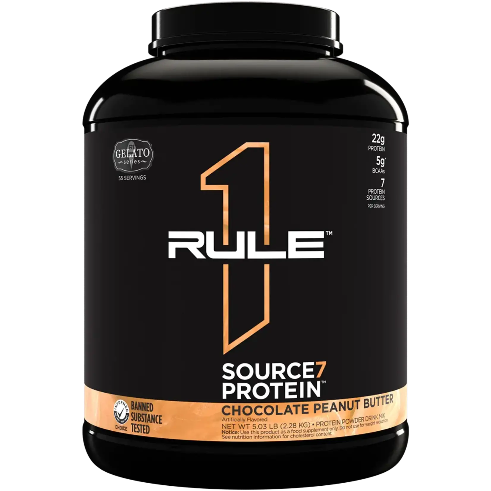 Rule 1 R1 Source7 5lb Choc PB Gelato