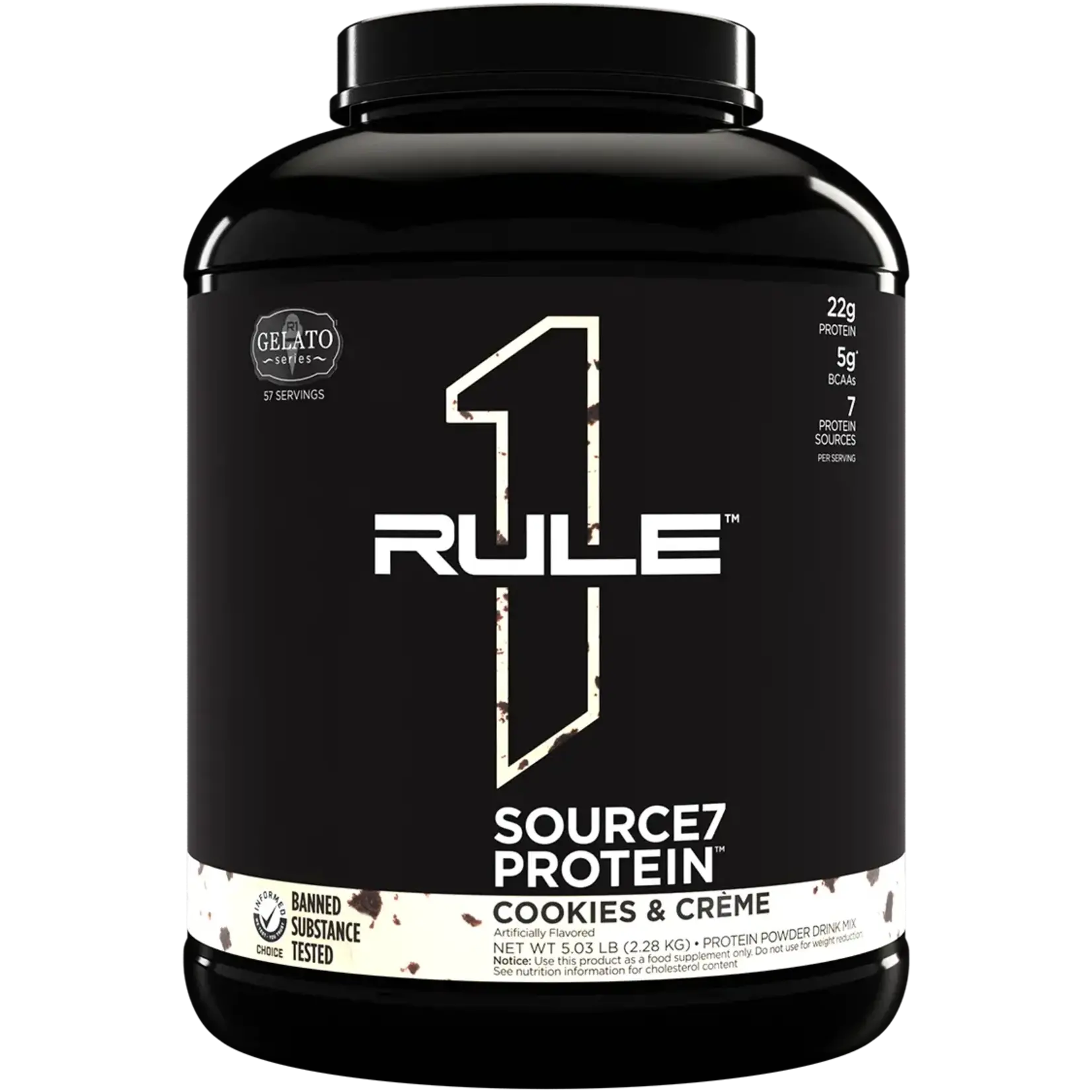 Rule 1 R1 Source7 5lb Cookies and Cream Gelato