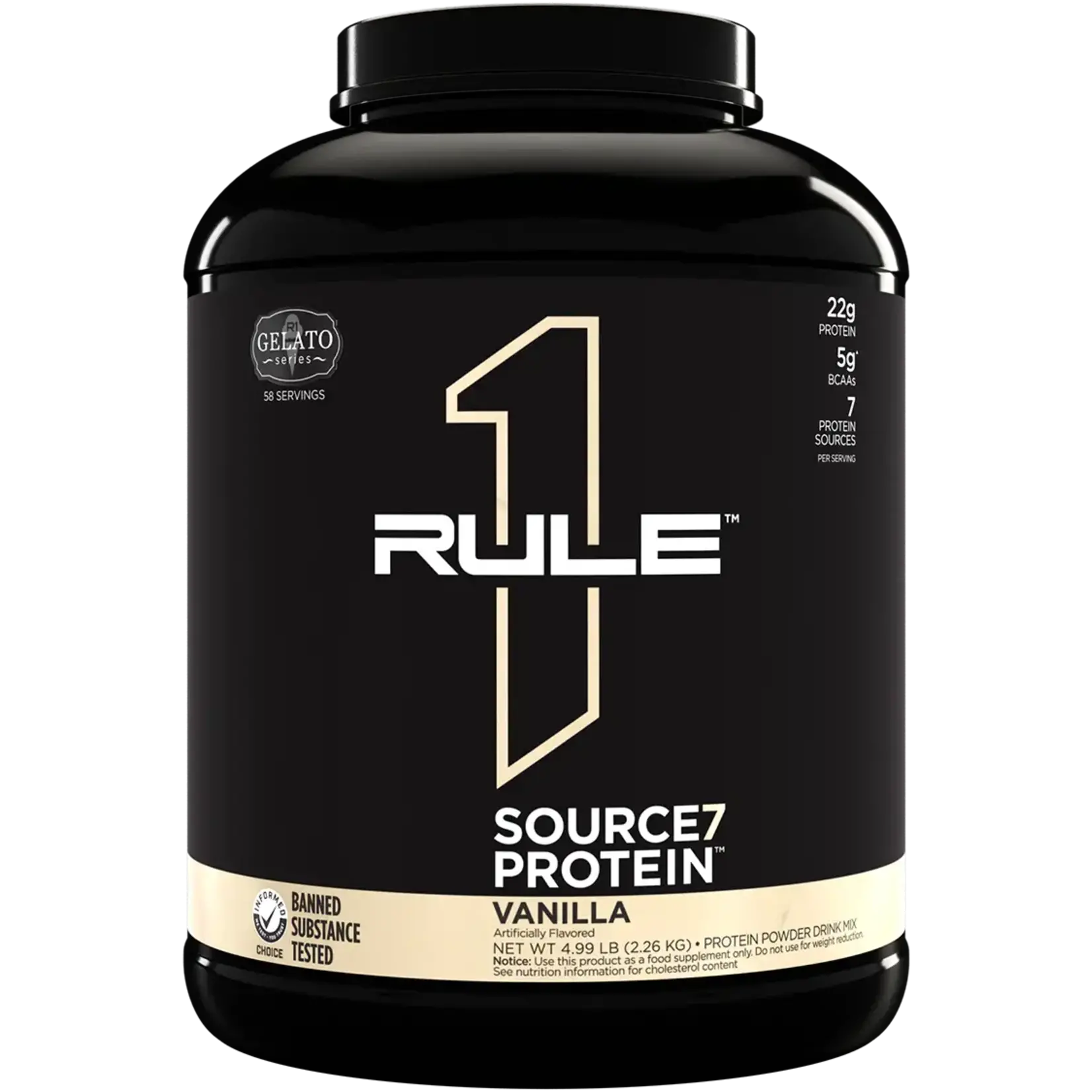 Rule 1 R1 Source7 5lb Vanilla Gelato