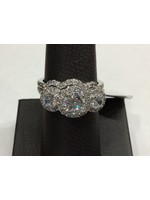 R2031CLP07 Lafonn Ring Sterling Silver Simulated Diamonds
