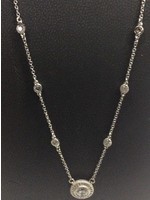 N0014CLP18 Lafonn Necklace Sterling Silver Simulated Diamonds