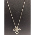 P0069CLP18 Lafonn Necklace Sterling Silver Simulated Diamonds