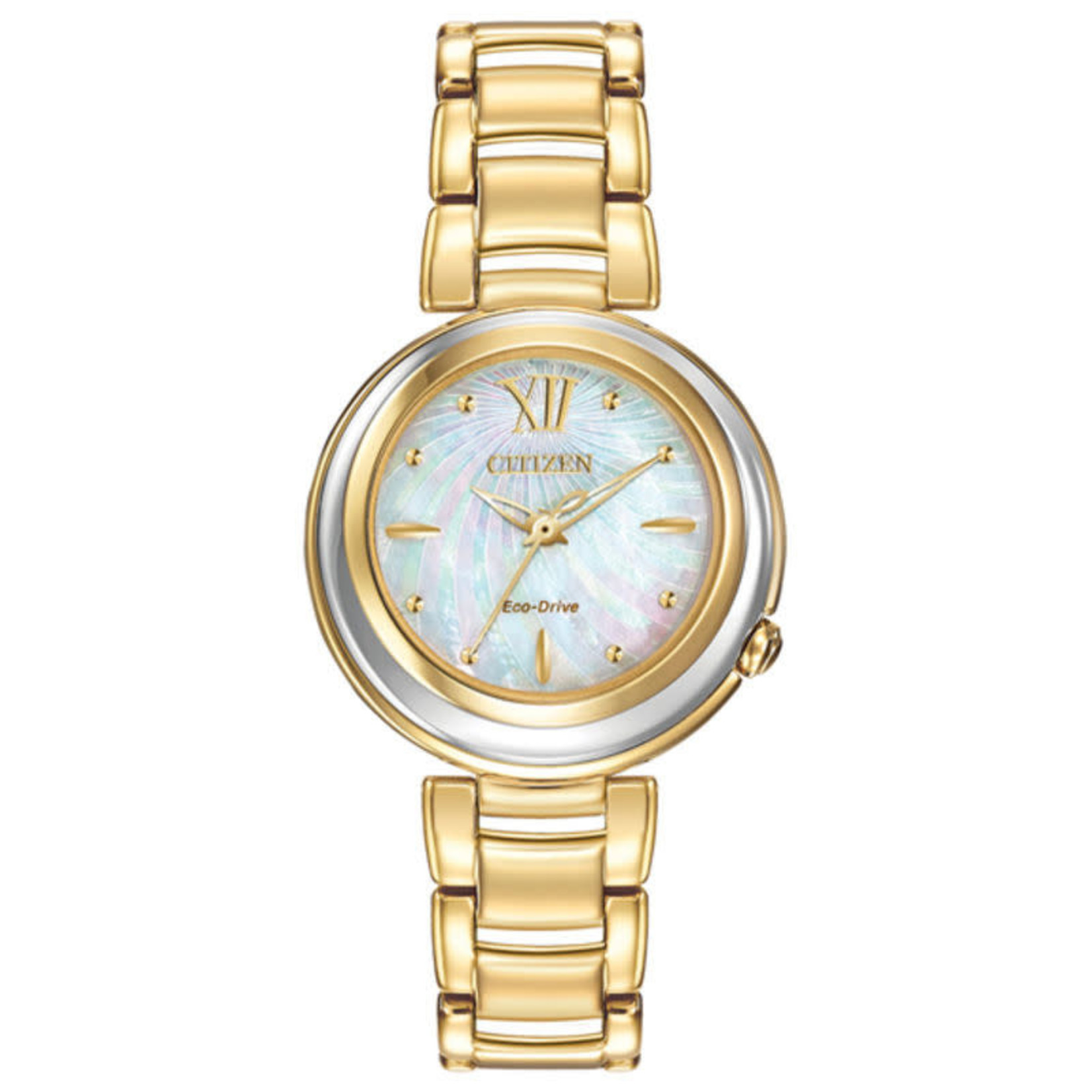 Citizen EM0334-54D Eco-Drive® Sunrise Gold-Tone Watch with Mother-of-Pearl Dial