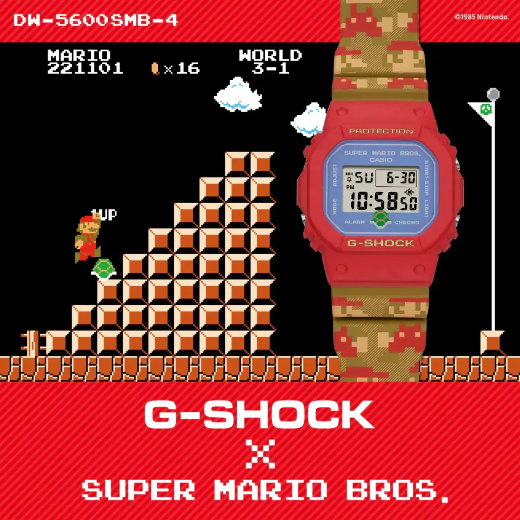 Casio DW5600SMB-4 G-Shock X Super Mario Bros
