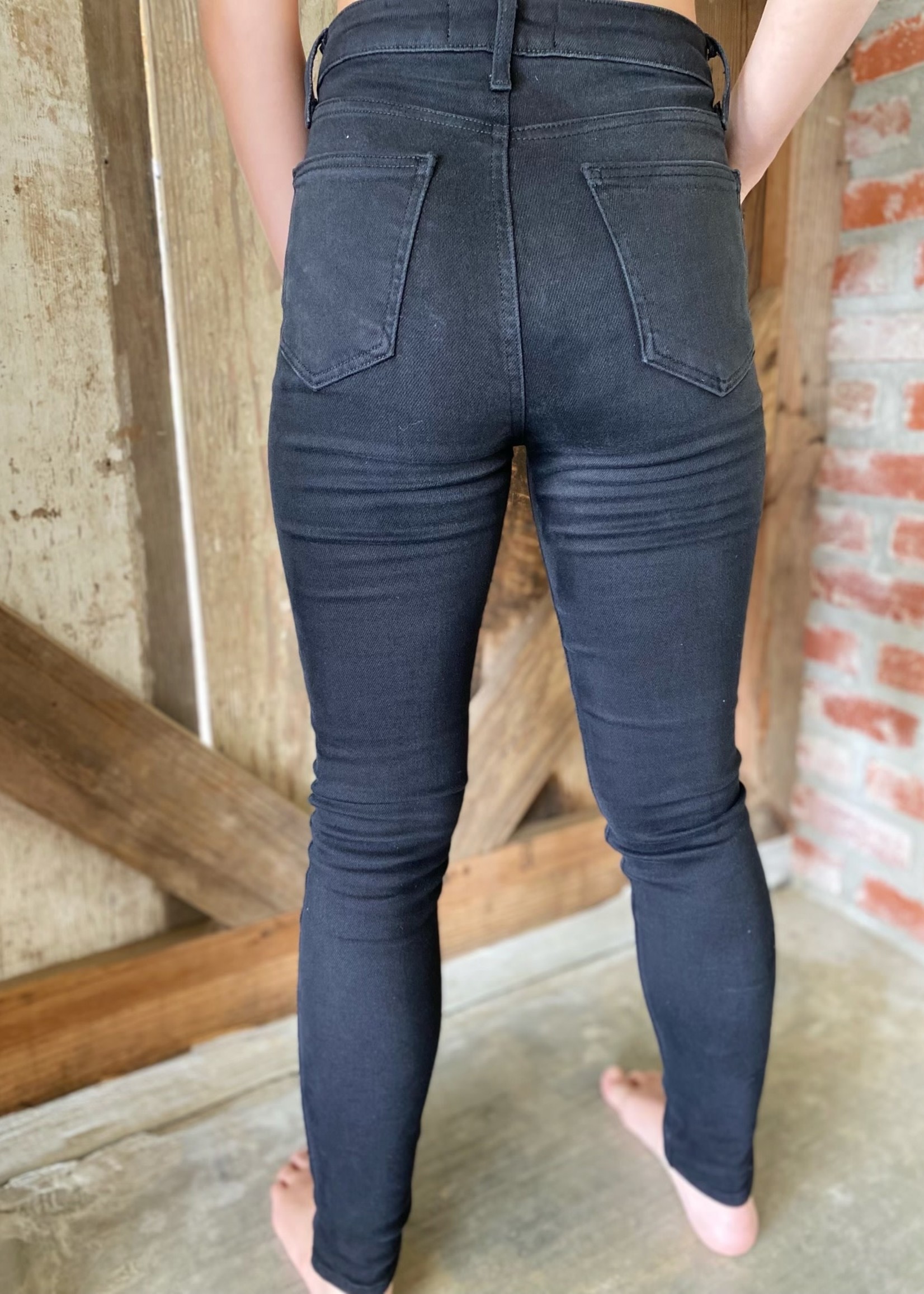 Bloom and Company Black 5 Button High Rise Skinny Jeans