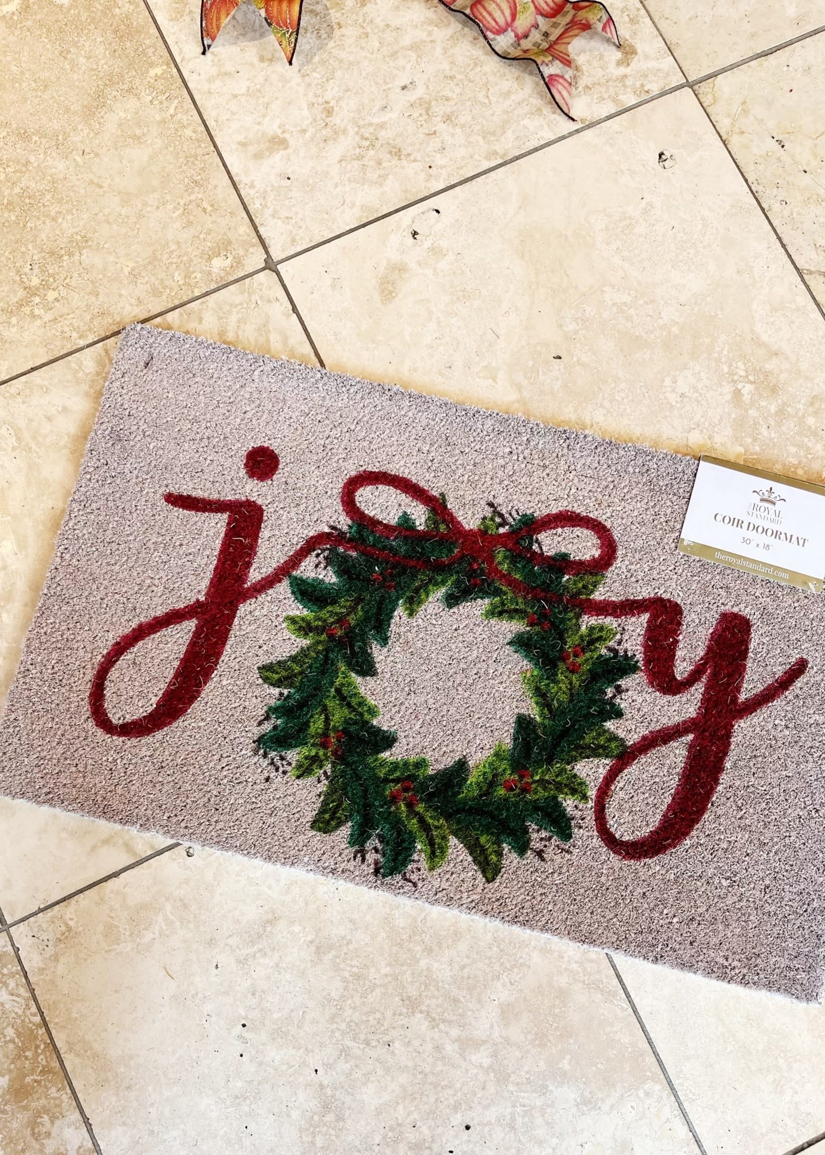 Bloom and Company Joy Wreath Coir Royal Standard Doormat