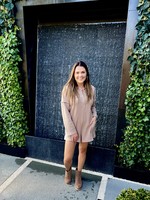 Bloom and Company Taupe Long Sleeve Sweater Romper