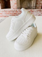 Bloom and Company White Basketball Platform Sneakers