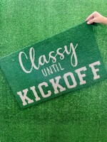 Bloom and Company Classy Until Kickoff Door Mat