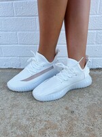 Bloom and Company White Flyknit Chunky Sneaker