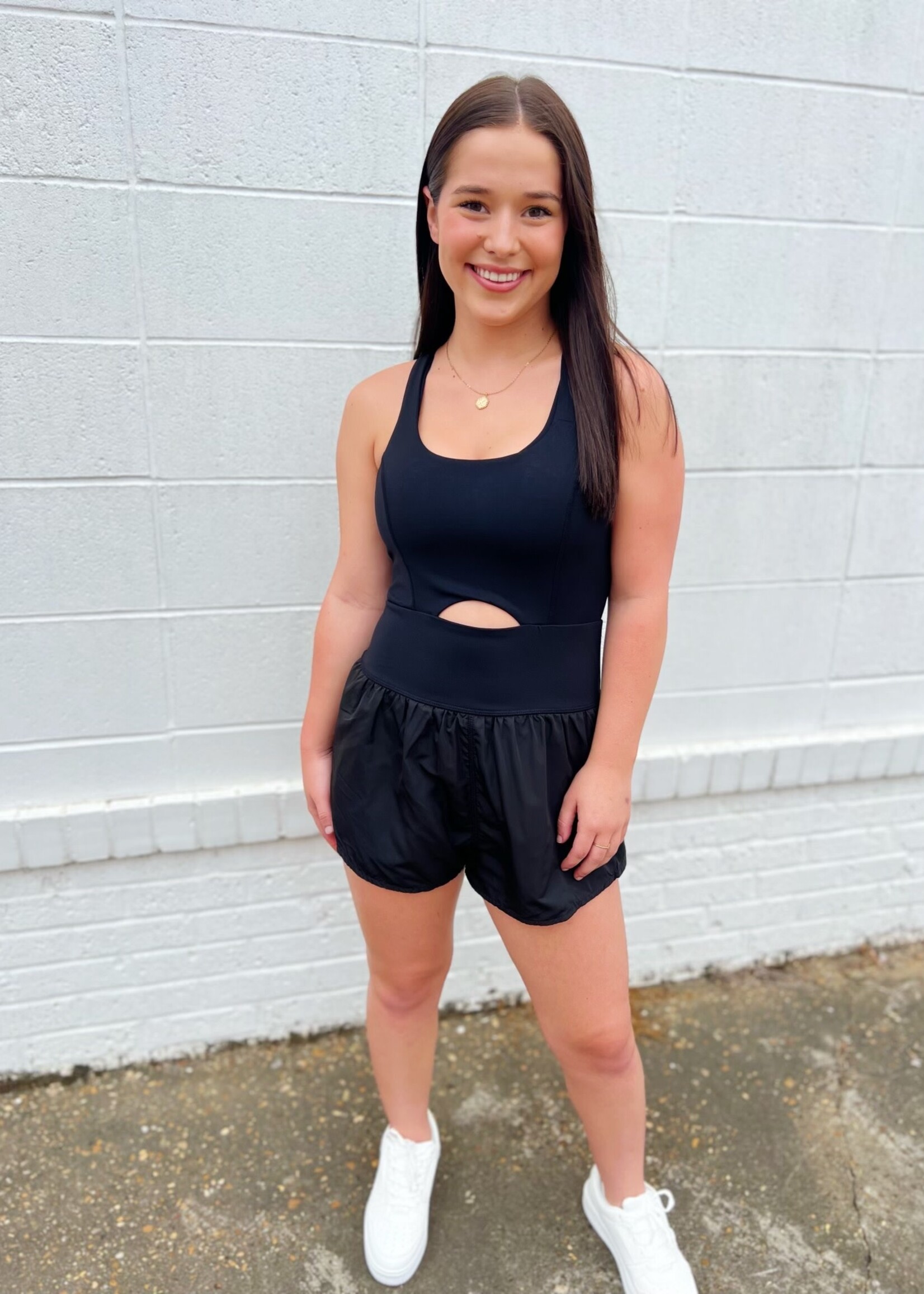 Bloom and Company Black Active Romper