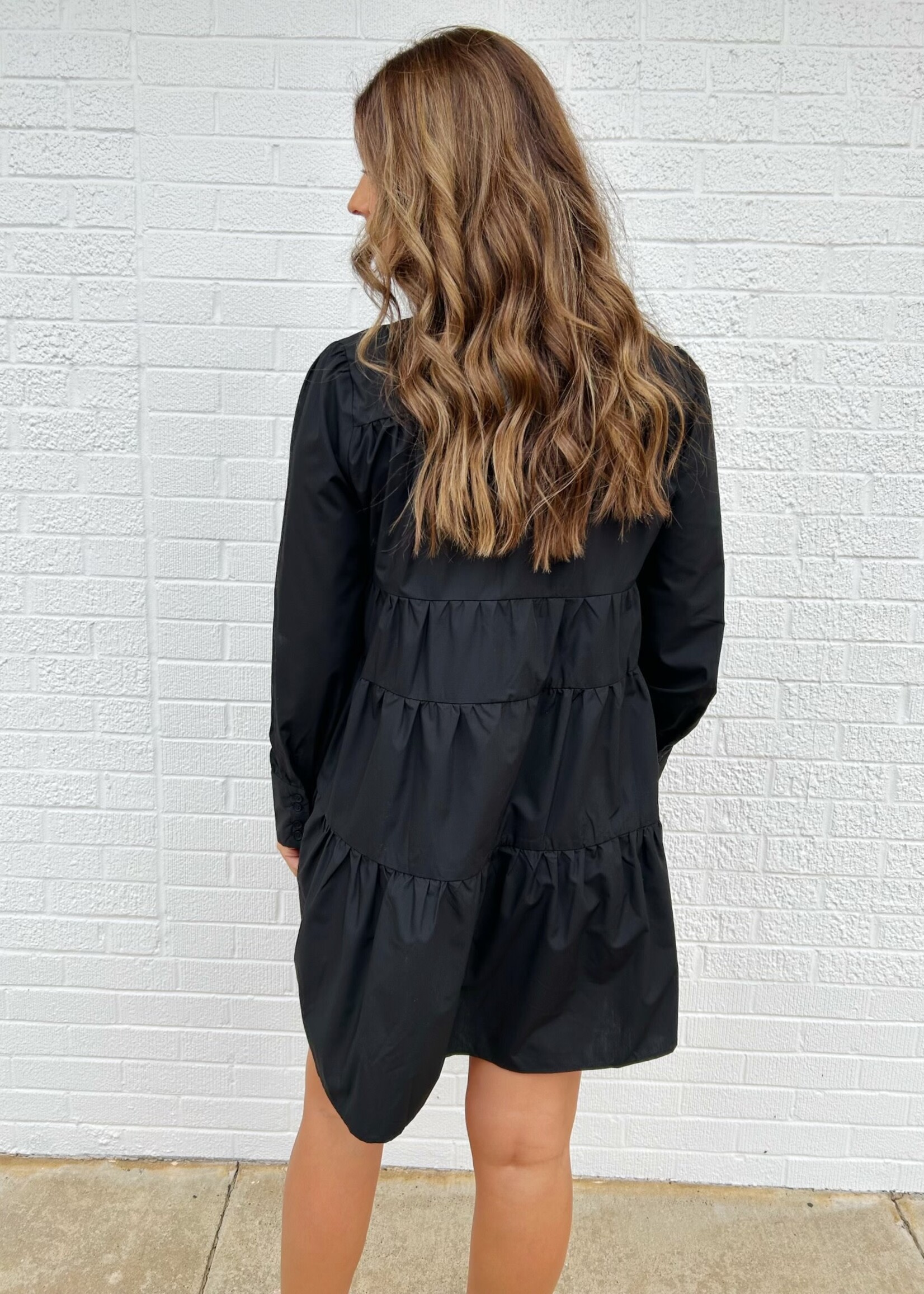 Black Tiered Baby Doll Dress Bloom and Company