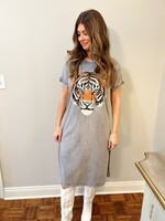 Bloom and Company Grey Tiger Face Tee