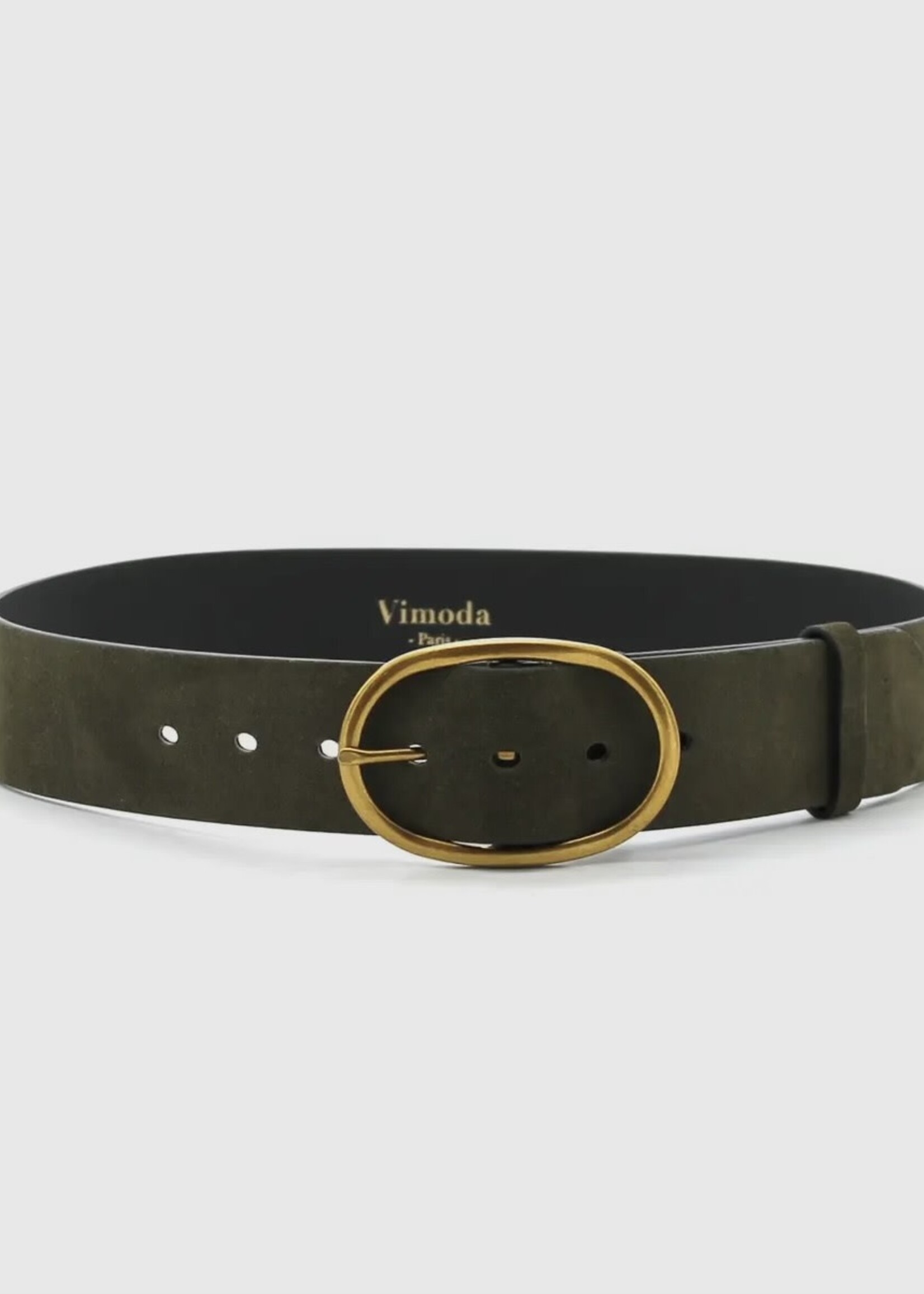 Bloom and Company Dasha Oval Buckle Leather Belt