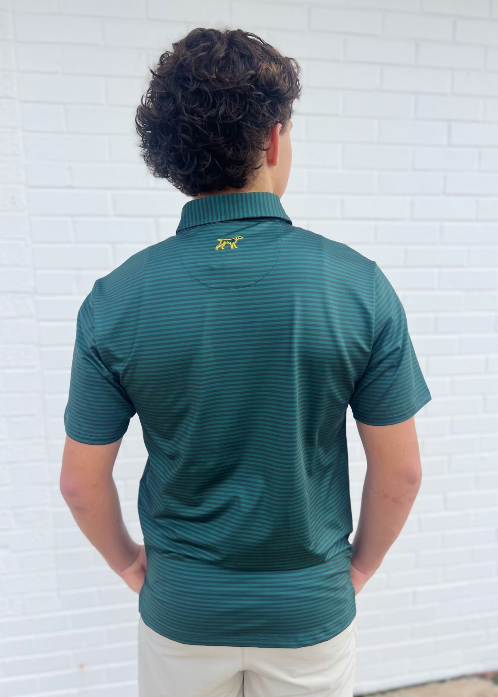 Bloom and Company Men's Green Performance Polo