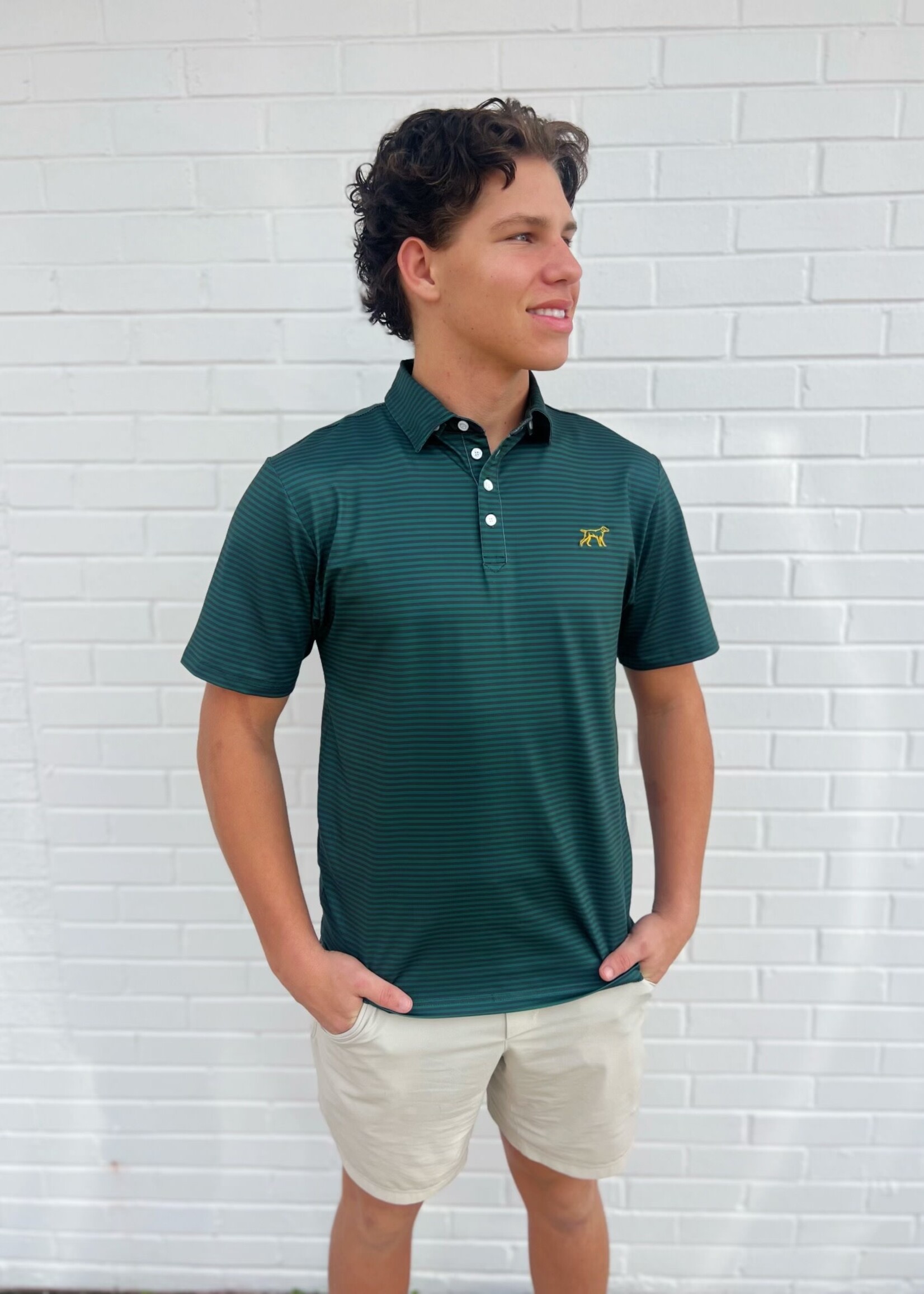 Bloom and Company Men's Green Performance Polo
