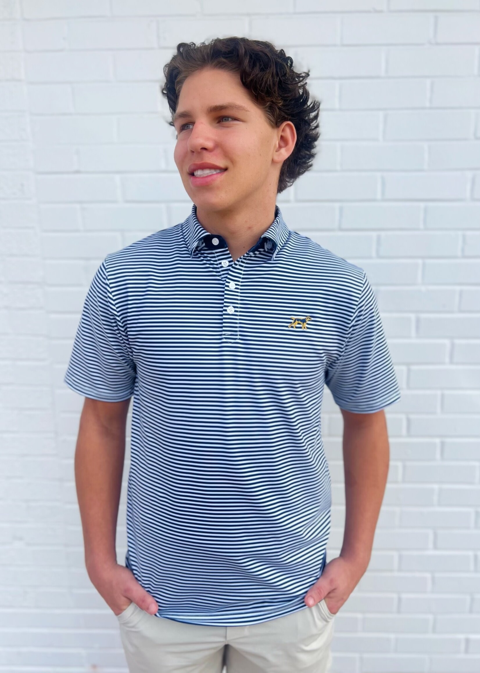 Bloom and Company Men's Navy Marshall Polo