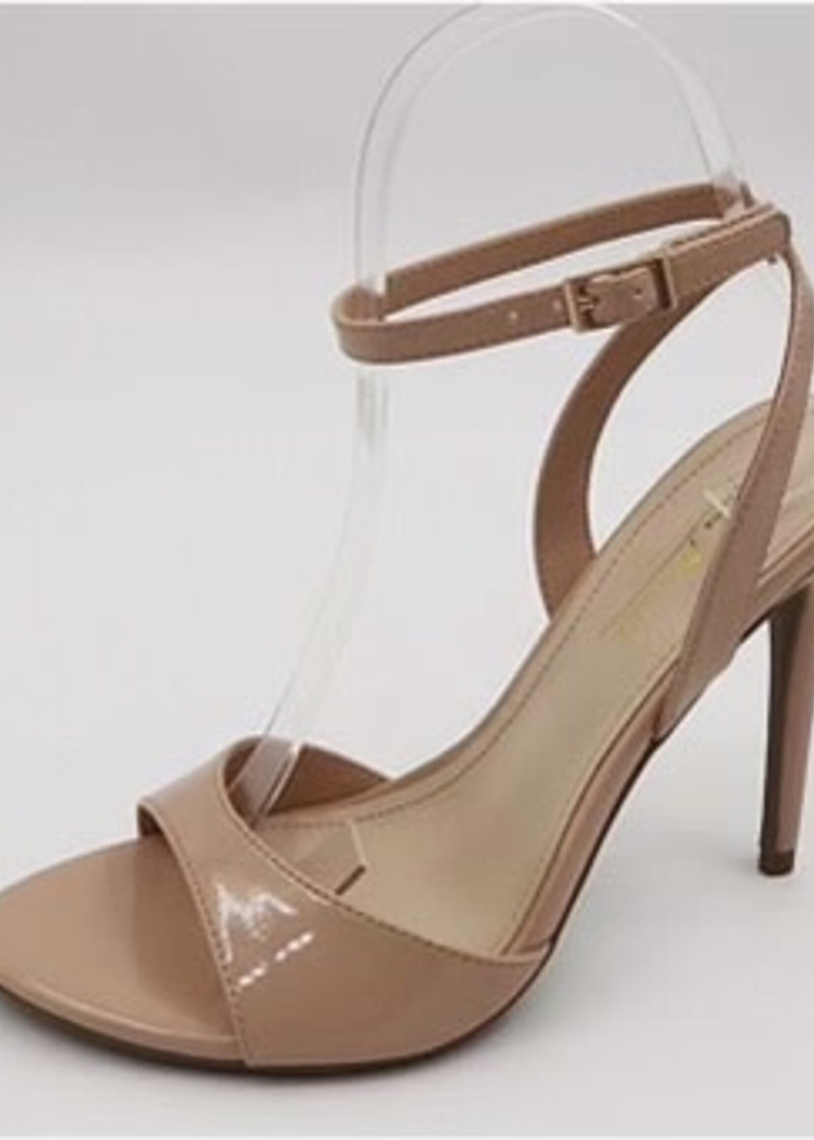 Bloom and Company Nude Patent Leather Strappy Heel