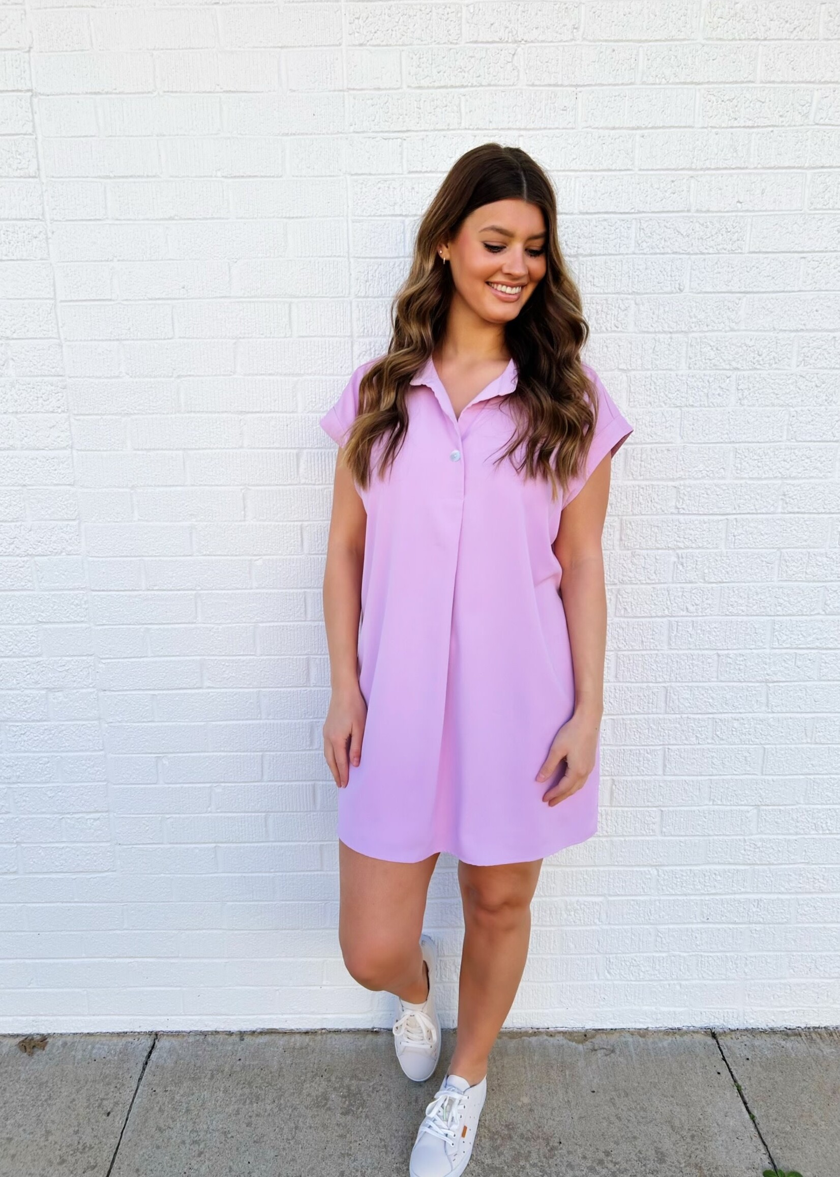 Bloom and Company Lilac Collared Sleeveless Dress