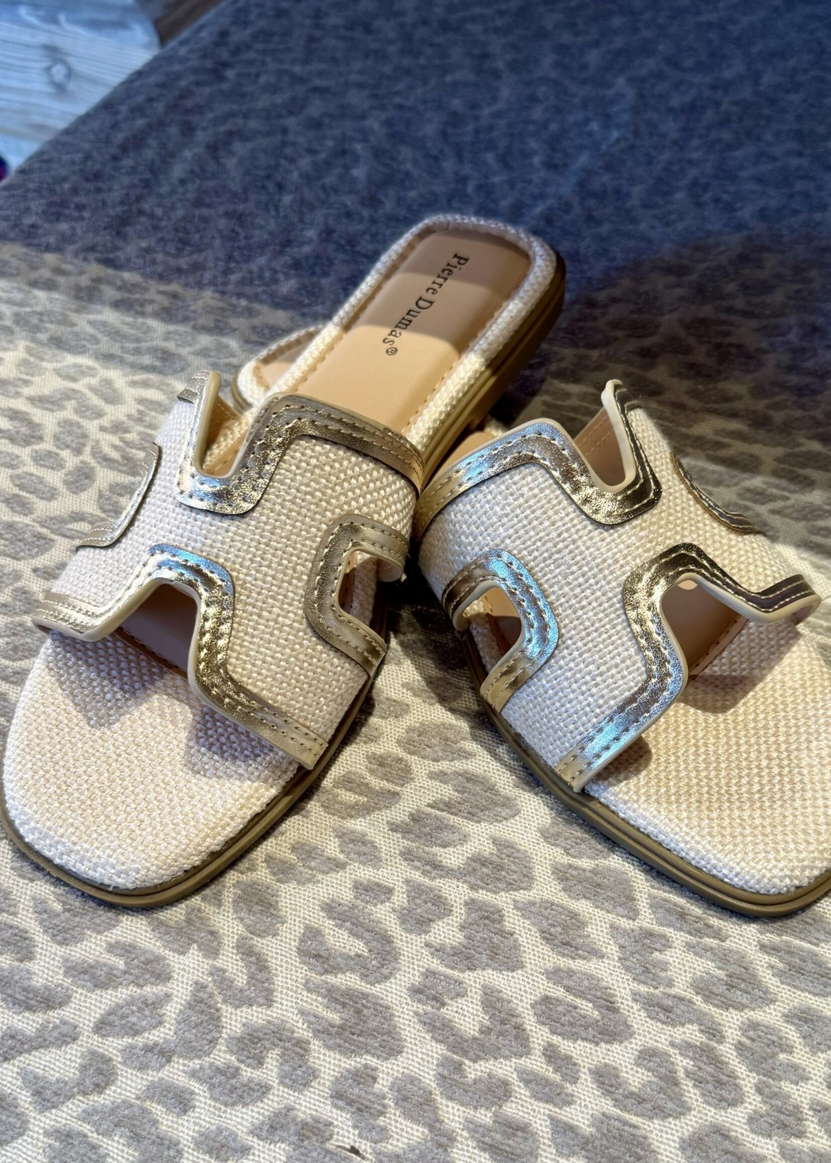 Bloom and Company Gold and Natural Express Sandals