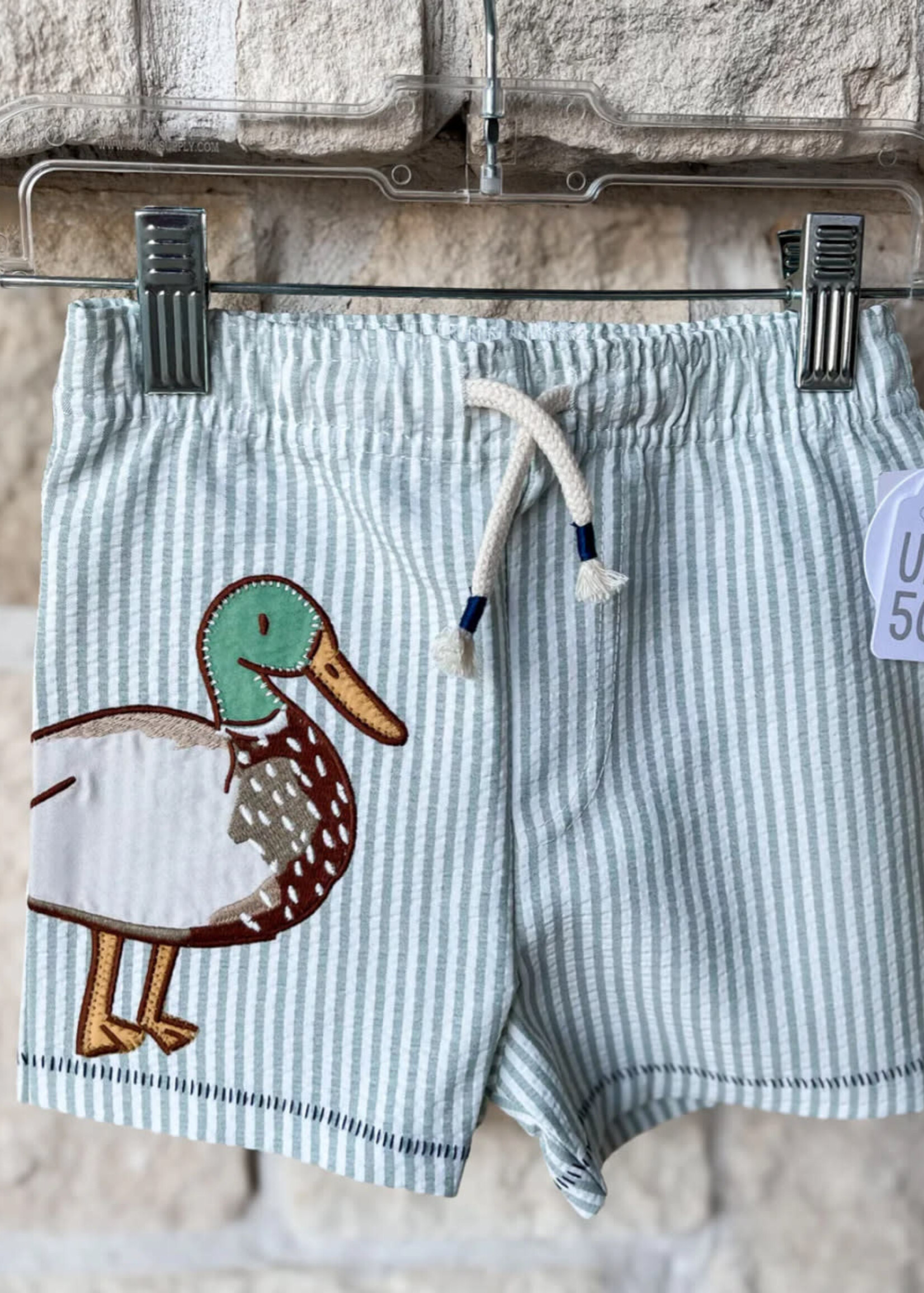 Bloom and Company Boys Duck Applique Swim Trunks