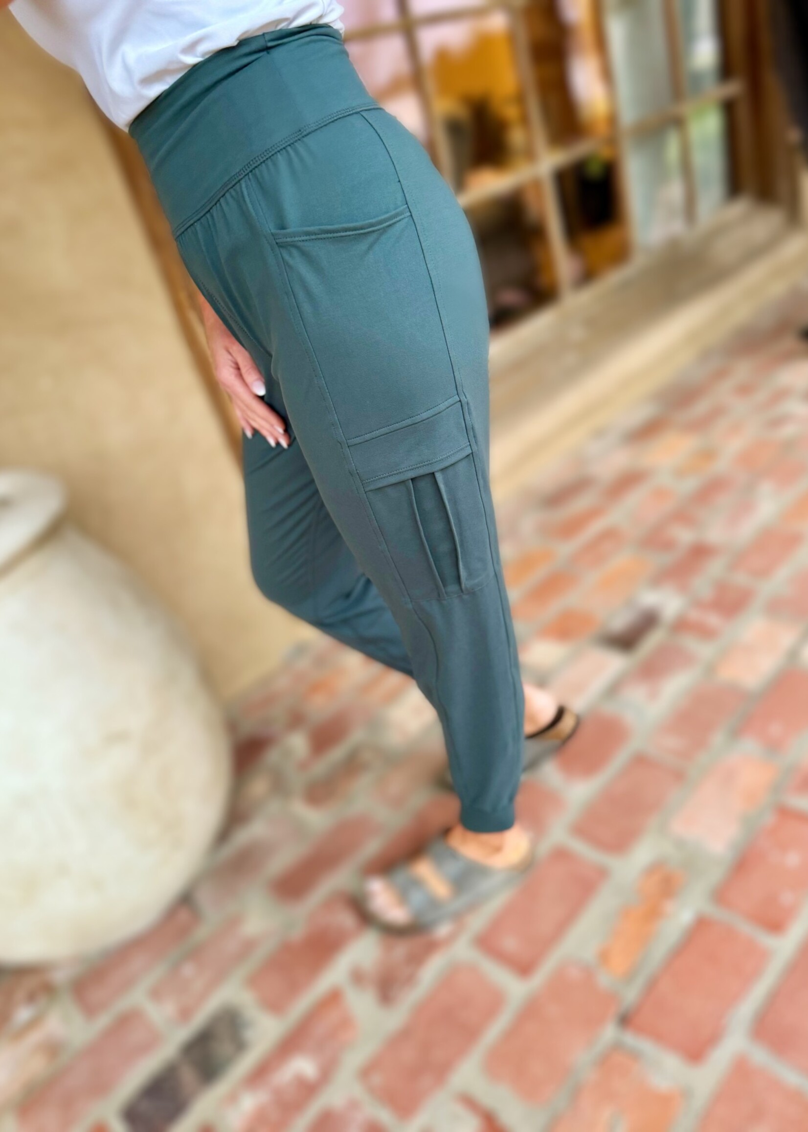 Bloom and Company Smoked Spruce Butter Jogger With Side Pockets