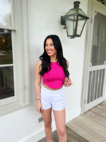 Bloom and Company Hot Pink Halter Crop Top