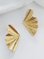 Bloom and Company Fan Gold Statement Earrings