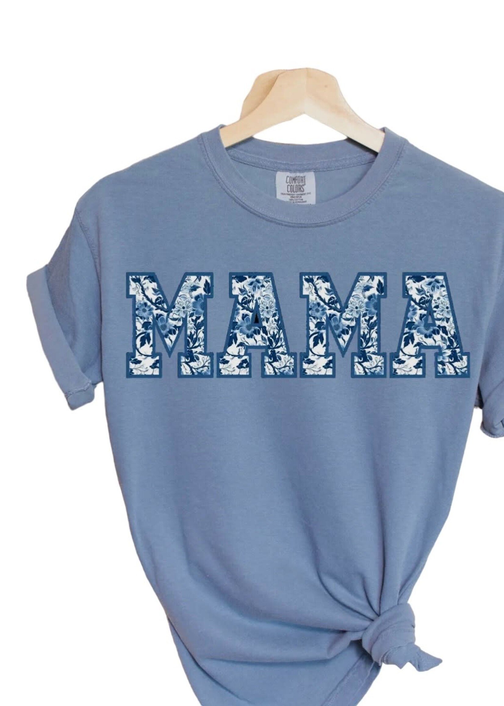 Bloom and Company Mama Chinoiserie Comfort Colors Tee