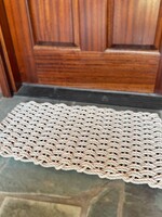 Bloom and Company 18x30 Light and Dark Tan Double Weave Lobster Rope Doormat