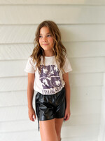Bloom and Company Youth Black Leather Tassel Shorts