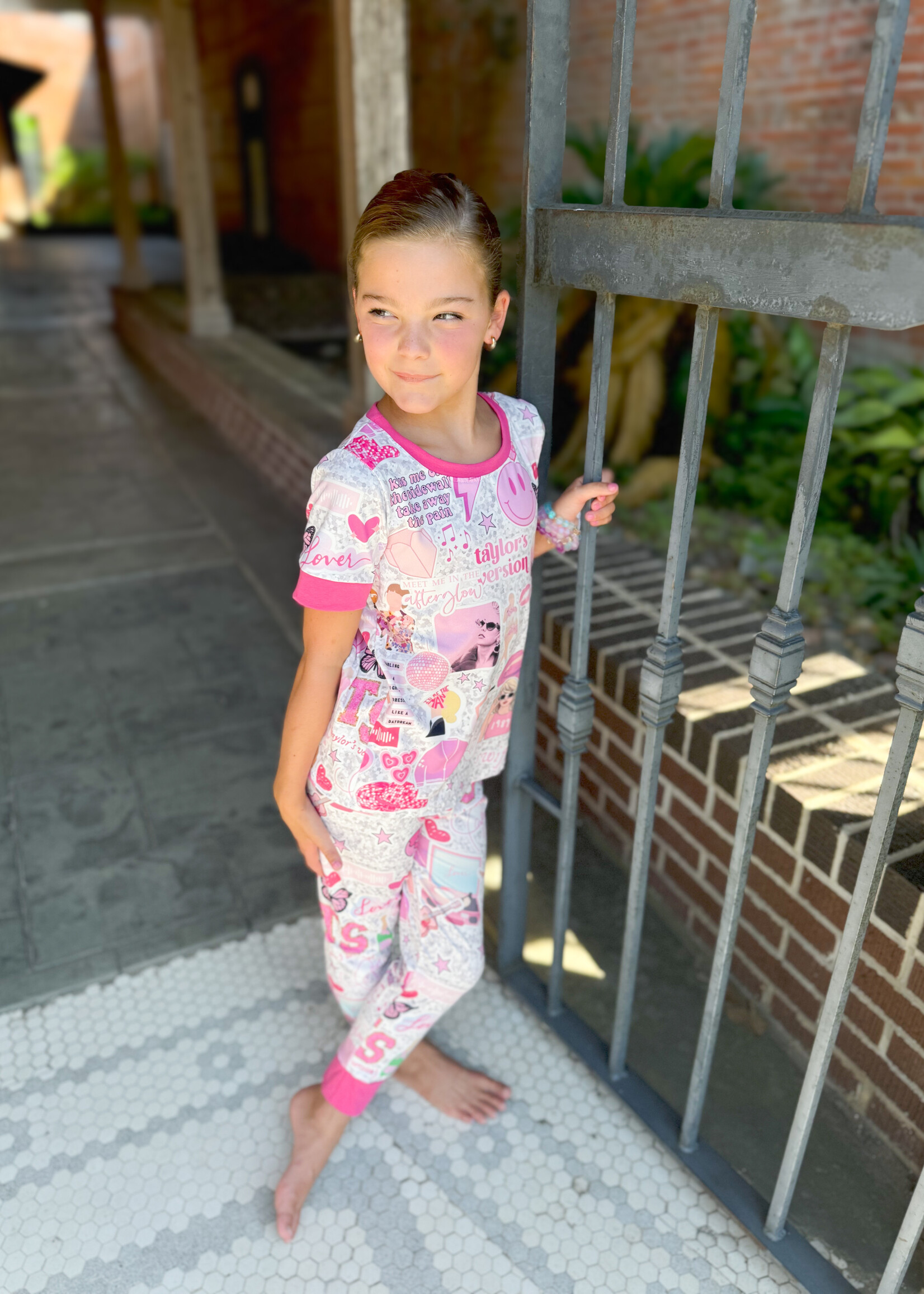 Bloom and Company Girls Pink Butterfly SWIFT!E  Pajamas