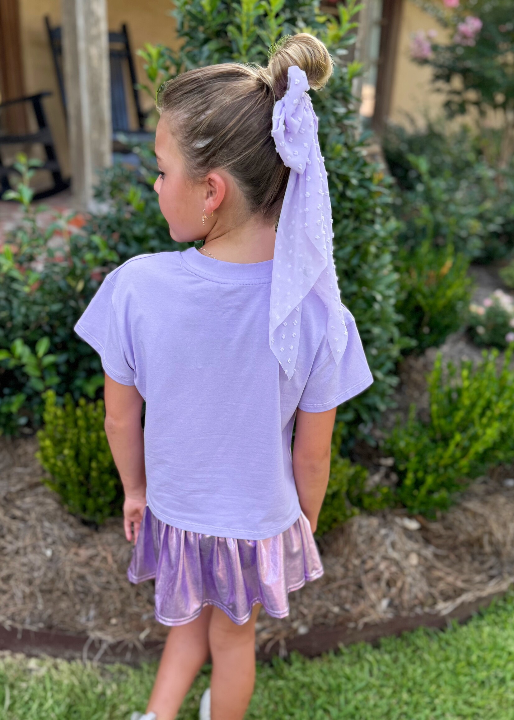 Bloom and Company Youth Lavender Wavy Tiger T-Shirt