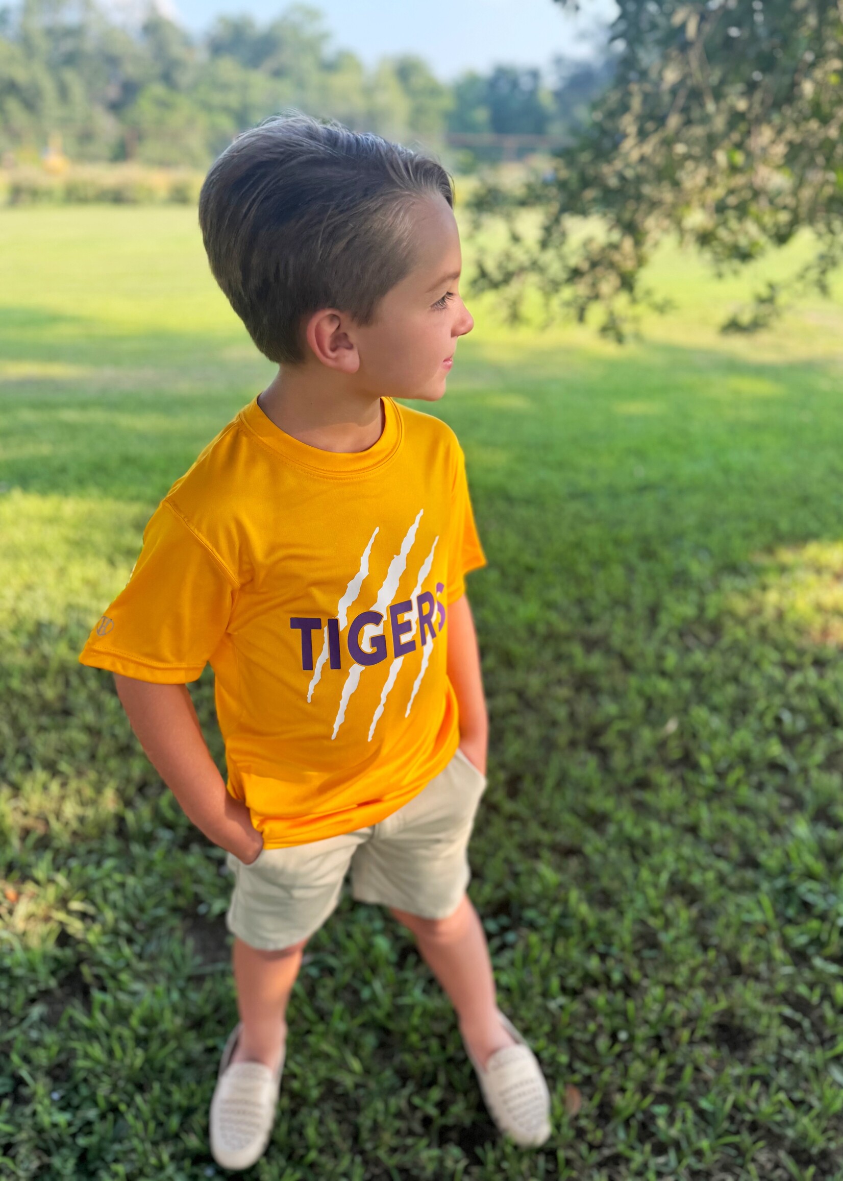 Bloom and Company Yellow Dri Fit Tiger Claw T-Shirt