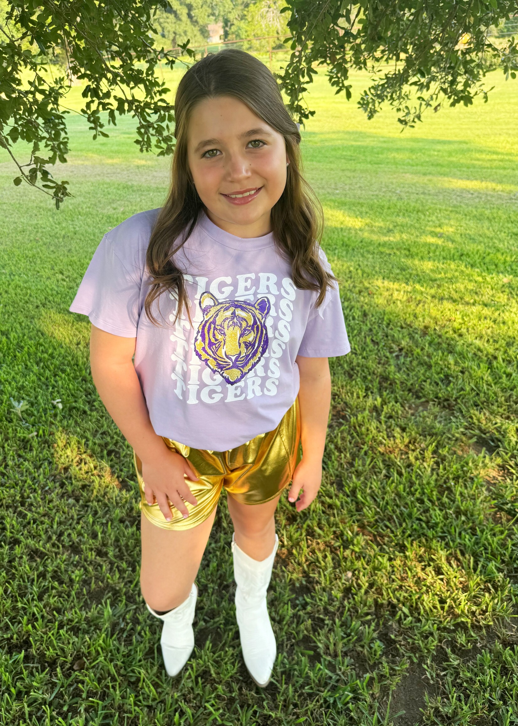 Bloom and Company Kids Gold Metallic Shorts