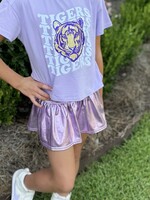 Bloom and Company Youth Lavender Metallic Gathered Skort