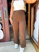 Bloom and Company Brown Wide Leg Jeans