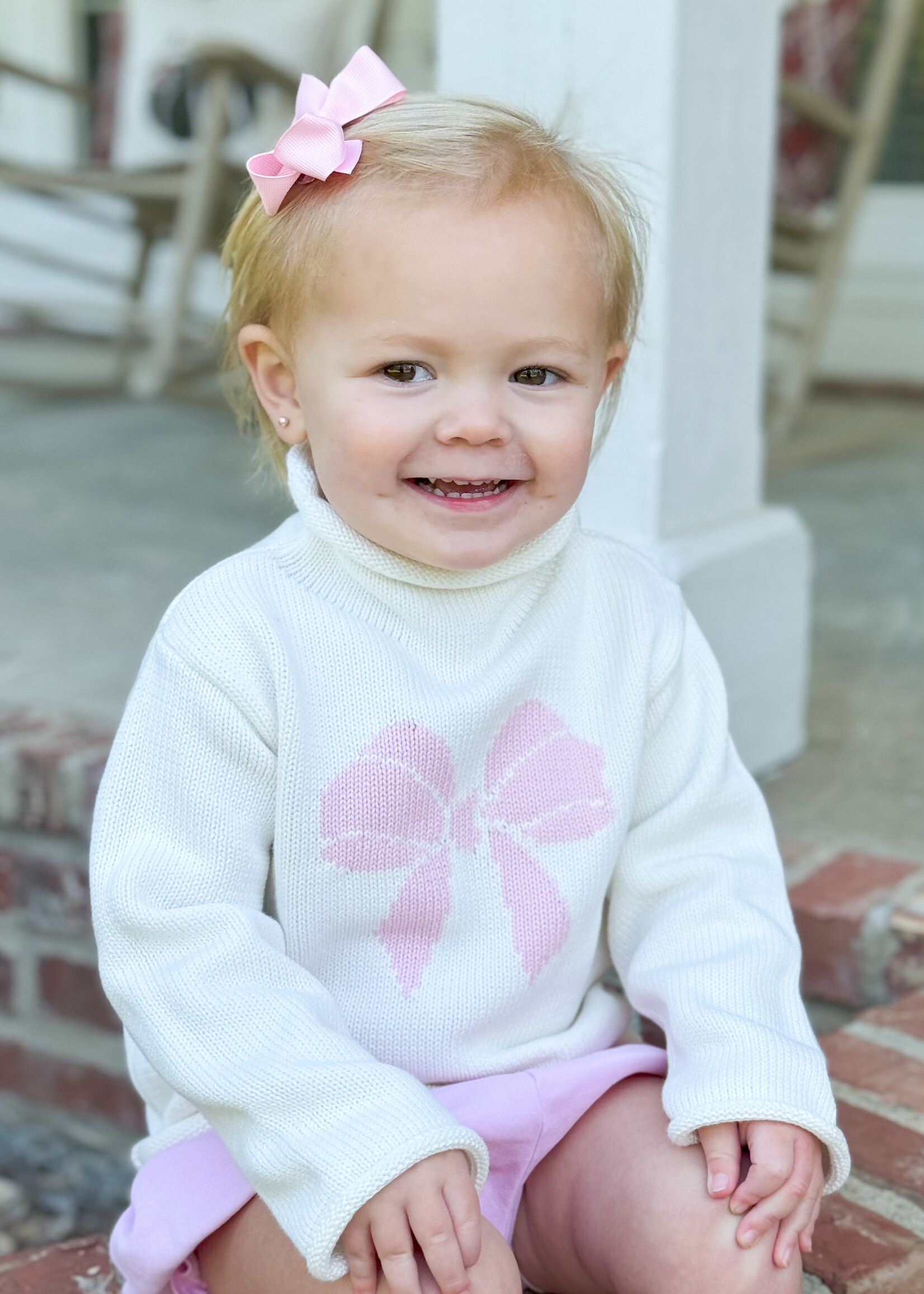 Bloom and Company Youth Bow Rollneck Sweater