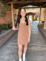 Bloom and Company Sleeveless Brown Corduroy Dress